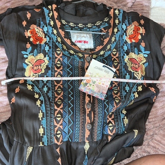 Johnny Was Biya Crozier Dress Embroidered Boho size XS. 44” from waist down. NWT - Picture 15 of 17